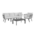 thumbnail image 1 of Modway Riverside 5 Piece Outdoor Patio Aluminum Set in Gray White, 1 of 10