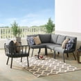thumbnail image 1 of Modway Riverside 5 Piece Outdoor Patio Aluminum Set in Gray Charcoal, 1 of 10