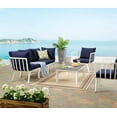 thumbnail image 1 of Modway Riverside 5 Piece Outdoor Patio Aluminum Set in White Navy, 1 of 10