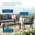 thumbnail image 1 of Modway Riverside 5 Piece Outdoor Patio Aluminum Set in Gray Charcoal, 1 of 10