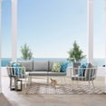 thumbnail image 1 of Modway Riverside 5 Piece Outdoor Patio Aluminum Set in White Gray, 1 of 10
