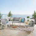 thumbnail image 1 of Modway Riverside 6 Piece Outdoor Patio Aluminum Set in White Gray, 1 of 10