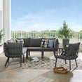 thumbnail image 1 of Modway Riverside 6 Piece Outdoor Patio Aluminum Set in Gray Charcoal, 1 of 10