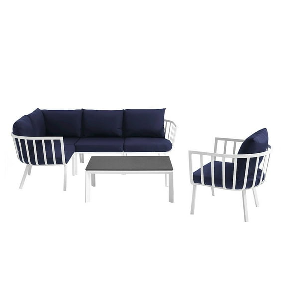 Riverside 6 Piece Outdoor Patio Aluminum Set-EEI-3795