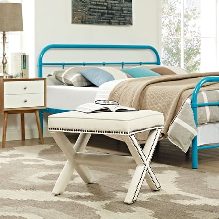 Modway Rivet Upholstered Bench or Ottoman, Multiple Colors