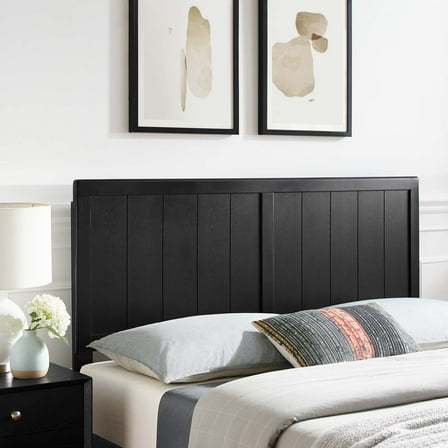 Modway Robbie King Wood Headboard in Black