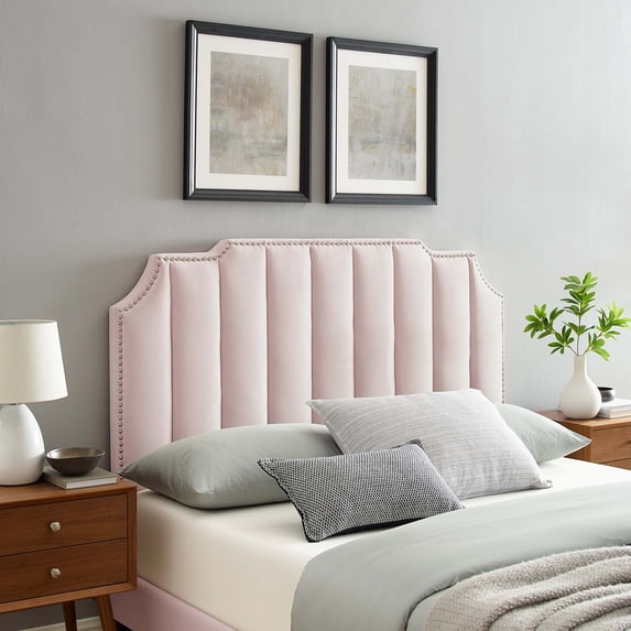 Modway Rosalind Performance Velvet Full/Queen Headboard in Pink