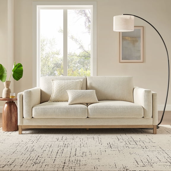 Modway Roscoe 81 inch Fabric Sofa in Ivory