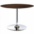 thumbnail image 1 of Modway Rostrum Round Dining Table with Pedestal Base in Walnut, 1 of 4