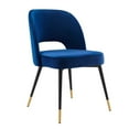thumbnail image 1 of Modway Rouse Performance Velvet Dining Side Chair in Navy, 1 of 6