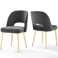 thumbnail image 1 of Modway Rouse Dining Room Side Chair Set of 2 in Charcoal, 1 of 4