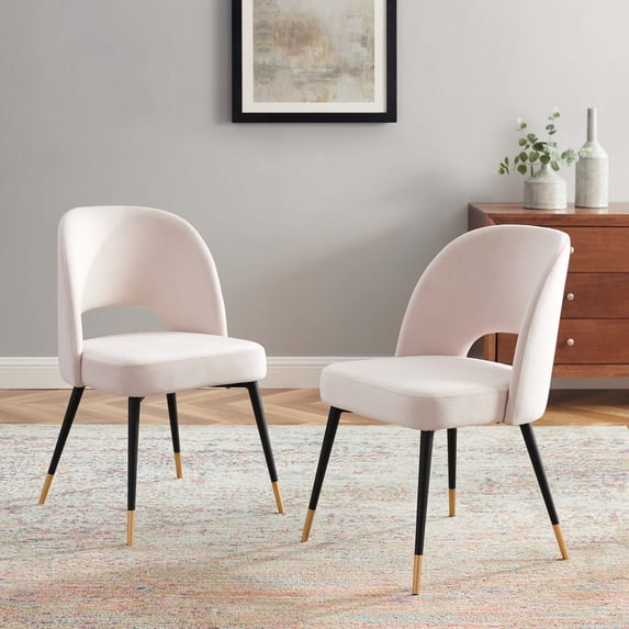 Modway Rouse Performance Velvet Dining Side Chairs - Set of 2, Multiple Colors