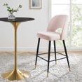 thumbnail image 1 of Modway Rouse Performance Velvet Bar Stool in Pink, 1 of 5