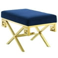 thumbnail image 1 of Modway Rove Velvet Bench in Gold and Navy, 1 of 6