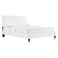 thumbnail image 1 of Roxanne Performance Velvet Queen Platform Bed, 1 of 6