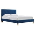 thumbnail image 1 of Modway Roxanne Performance Velvet Queen Platform Bed, Multiple Colors, 1 of 5