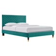 thumbnail image 1 of Modway Roxanne Performance Velvet Queen Platform Bed, Multiple Colors, 1 of 3
