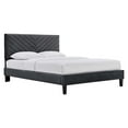 thumbnail image 1 of Modway Roxanne Performance Velvet Queen Platform Bed, Multiple Colors, 1 of 3