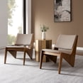 thumbnail image 1 of Modway Rylina Vegan Leather Accent ChairsSet of 2 in Walnut Brown, 1 of 10