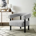 thumbnail image 1 of Modway Sable Upholstered Modern Fabric Armchair in Light Gray and Black, 1 of 9