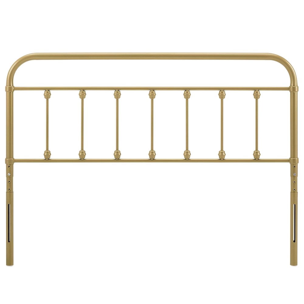 Modway Sage Modern Farmhouse Twin Metal Spindle Headboard in Gold