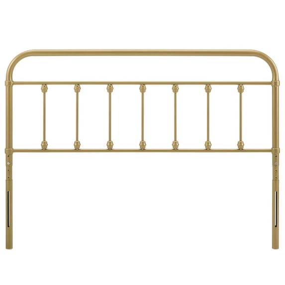 Modway Sage Modern Farmhouse Twin Metal Spindle Headboard in Gold