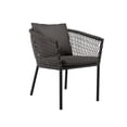 thumbnail image 1 of Modway Sailor Aluminum and Fabric Outdoor Patio Dining Armchair in Charcoal, 1 of 7