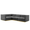 thumbnail image 1 of Sanguine Channel Tufted Performance Velvet 4-Piece Left-Facing Modular Sectional Sofa-EEI-5830-DUS, 1 of 6