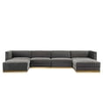 thumbnail image 1 of Sanguine Channel Tufted Performance Velvet 6-Piece Modular Sectional Sofa-EEI-5841-DUS, 1 of 6