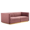 thumbnail image 1 of Sanguine Channel Tufted Performance Velvet Modular Sectional Sofa Loveseat-EEI-5824-DUS, 1 of 9