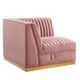 thumbnail image 1 of Modway Sanguine Velvet and Stainless Steel Left Corner Chair in Dusty Rose, 1 of 3