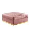 thumbnail image 1 of Modway Sanguine Velvet and Stainless Steel Ottoman in Dusty Rose, 1 of 6