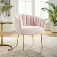 thumbnail image 1 of Modway Sanna Channel Tufted Performance Velvet Armchair in Pink, 1 of 8