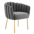 thumbnail image 1 of Sanna Channel Tufted Performance Velvet Armchair, 1 of 2