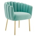 thumbnail image 1 of Sanna Channel Tufted Performance Velvet Armchair, 1 of 2
