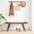 thumbnail image 1 of Modway Saoirse 17.5" Woven Rope & Wood Bench in Walnut and Natural, 1 of 8
