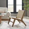 thumbnail image 1 of Modway Saoirse Woven Rope & Wood Accent Lounge Chair in Natural/Walnut, 1 of 9