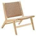 thumbnail image 1 of Modway Saoirse Woven Rope & Wood Accent Lounge Chair in Brown/Natural, 1 of 9