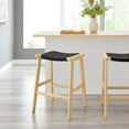 thumbnail image 1 of Modway Saoirse 26" Fabric & Wood Counter Stool in Black and Natural (Set of 2), 1 of 10
