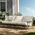 thumbnail image 1 of Modway Saratoga Outdoor Patio Teak Sofa in Weathered Gray White, 1 of 10
