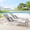 thumbnail image 1 of Modway Savannah Outdoor Patio Mesh Chaise Lounge Set of 2 in Gray, 1 of 5