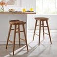 thumbnail image 1 of Saville Backless Wood Counter StoolsSet of 2 in Walnut, 1 of 10