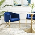 thumbnail image 1 of Modway Savour Tufted Performance Velvet Accent Dining Armchair in Navy, 1 of 10