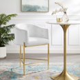 thumbnail image 1 of Modway Savour Tufted Performance Velvet Counter Stool, White, 1 of 9