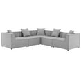 thumbnail image 1 of Modway Saybrook Outdoor Patio Upholstered 5-Piece Sectional Sofa in Gray, 1 of 10