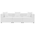 thumbnail image 1 of Modway Saybrook Outdoor Patio Upholstered 3-Piece Sectional Sofa in White, 1 of 10