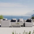 thumbnail image 1 of Modway Saybrook 6-Piece Fabric Upholstered Outdoor Patio Sectional Sofa in Gray, 1 of 9
