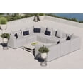 thumbnail image 1 of Modway Saybrook 8-Piece Patio Fabric Upholstered Sectional Sofa in Gray, 1 of 9