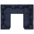 thumbnail image 1 of Modway Saybrook 8-Piece Patio Fabric Upholstered Sectional Sofa in Navy, 1 of 10