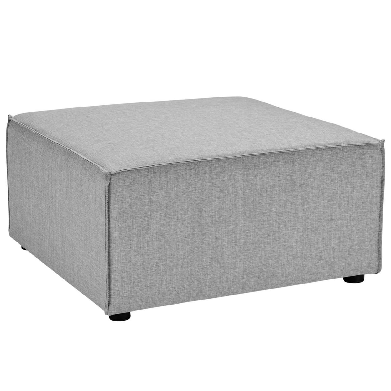 Gray Aluminum Outdoor Upholstered Sectional Ottoman